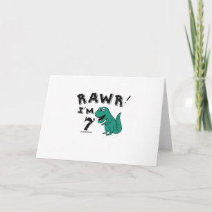 7th Birthday Dinosaur Gift for 7 Year Old Boys Card