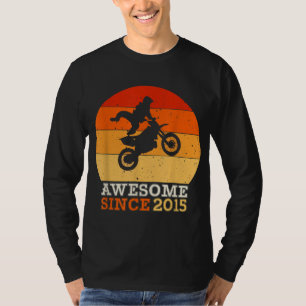 7th Birthday Dirt Bike Gift 7 Years Old Vintage Mo T-Shirt
