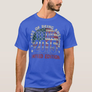 7th Birthday Gift Kids Vintage 2015 7 Years Old - T-Shirt