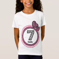 7th Birthday Gift Zebra Polka Dot Pattern V03C