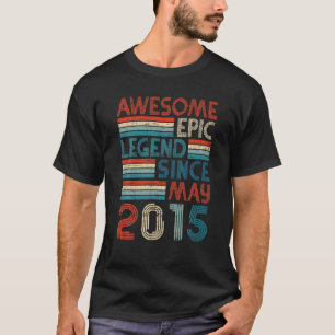7Th Birthday Gifts Awesome Epic Legend Since May 2 T-Shirt