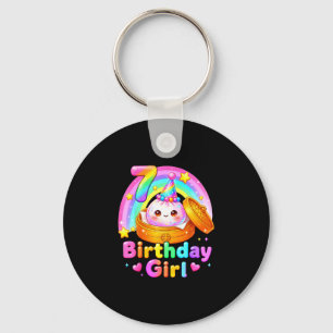 7th birthday girl dumpling kawaii pastel anime 7 key ring