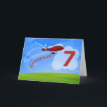 7th Birthday, Grandson, Red Aeroplane Card<br><div class="desc">Zoom in for birthday greetings for your grandson on his 7th birthday! He will love this special card that says grandson on the front.</div>