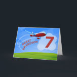7th Birthday, Great Grandson, Red Aeroplane Card<br><div class="desc">Zoom in for birthday greetings for your great grandson on his 7th birthday! He will love this special card that says great grandson on the front.</div>