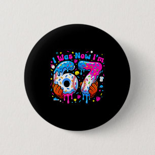 7Th birthday i 6 now i'm 7 baseball ice cream drip Cm Round Badge