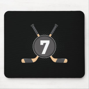 7th Birthday Ice Hockey 7 Years Old Themed Birthda Mouse Mat