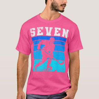 7Th Birthday Ice Hockey Boys Seven Hockey Birthday T-Shirt