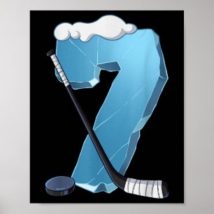 7th Birthday Ice Hockey Poster