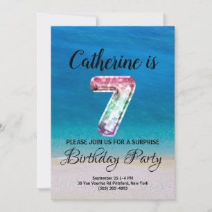 7th birthday invitation