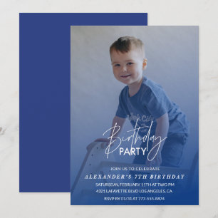 7th birthday invitation Birthday party Photo boy