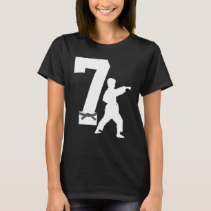 7th Birthday Karate Taekwondo 7 Years Old Boy Kids T-Shirt