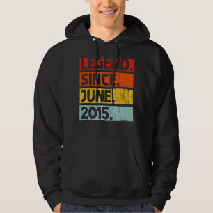 7th Birthday Legend Since June 2015 7 Years Old Hoodie