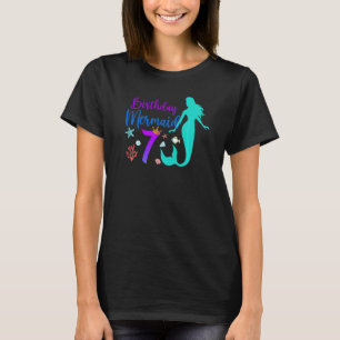 7th Birthday Mermaid Ocean 7 Years Old Magical Bda T-Shirt