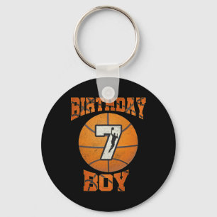 7th Birthday Outfit Boy Basketball Seven 7 Year Ol Key Ring