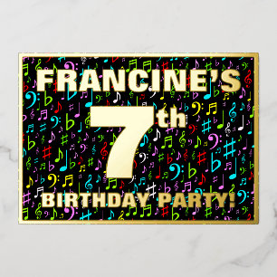 7th Birthday Party — Fun, Colourful Music Symbols