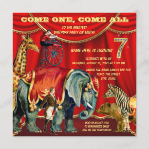 7th Birthday Party Invitation