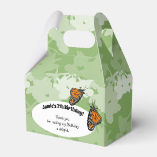 7th Birthday Party Theme Monarch Butterfly Favour Box