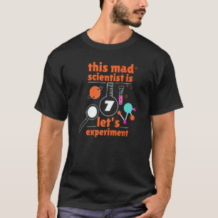 7th Birthday Seven Bday Science Mad Scientist Chem T-Shirt