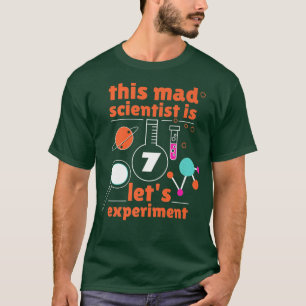 7th Birthday Seven Bday Science Mad Scientist Chem T-Shirt