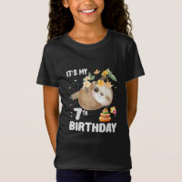 7th Birthday Sloth Girl Party Cute Sloth Lover