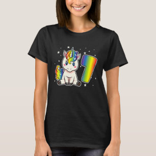 7th Birthday Unicorn 7 Years Old Party Rainbow T-Shirt