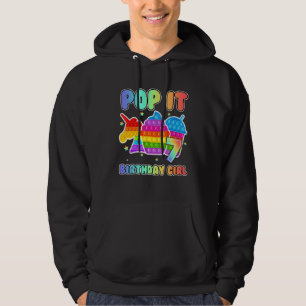 7th Birthday Unicorn Fidget Pop It Birthday Girl K Hoodie