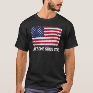 7th Birthday Vintage Awesome Since 2015 T-Shirt