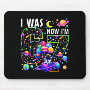 7th Birthday was 6 7 Space Astronaut Planet Bday Mouse Mat