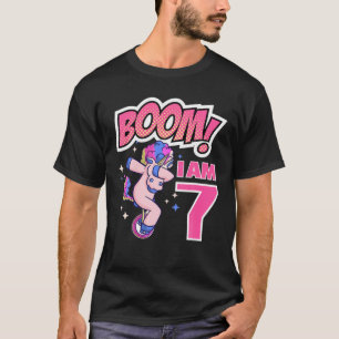 7Th Birthday With Unicorn Dabbing Birthday, 7 Year T-Shirt
