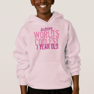 7th Birthday World's Coolest 7 Year Old Pink