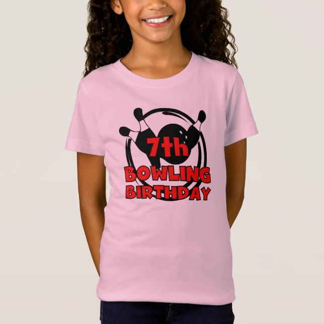 7th Bowling Birthday T-Shirt (Front)