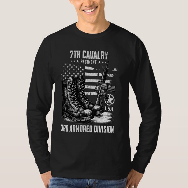 7th Cavalry Regiment 3rd Armoured Division Militar T-Shirt (Front)