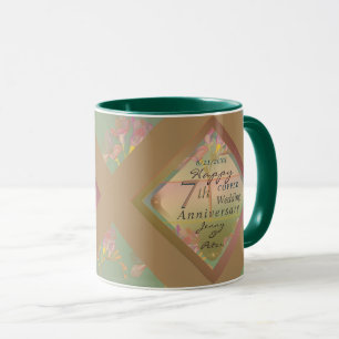 7th Copper Fresia Anniversary Mug