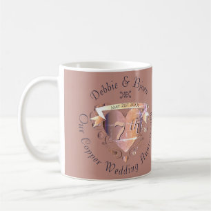 7th Copper Wedding Anniversary Coffee Mug