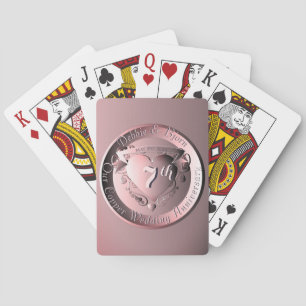 7th Copper Wedding Anniversary Playing Cards