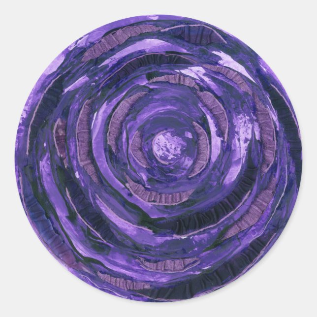 7th-Crown Chakra Healing Art #2 Classic Round Sticker (Front)