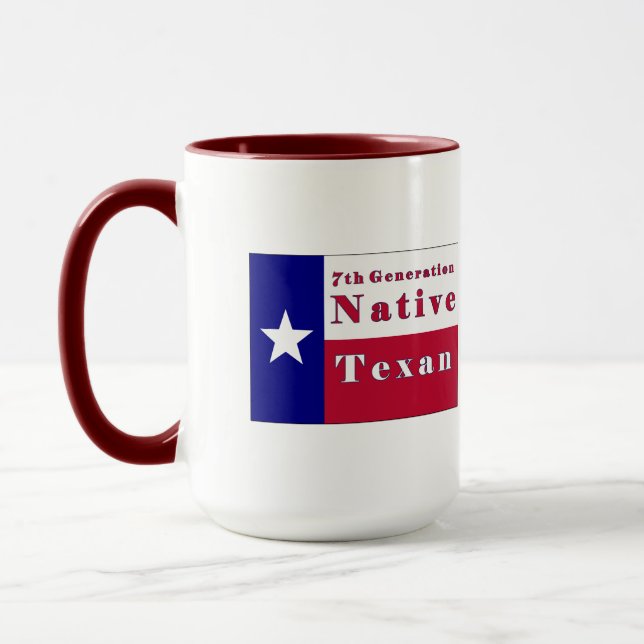 7th Generation Native Texan Flag Mug (Left)