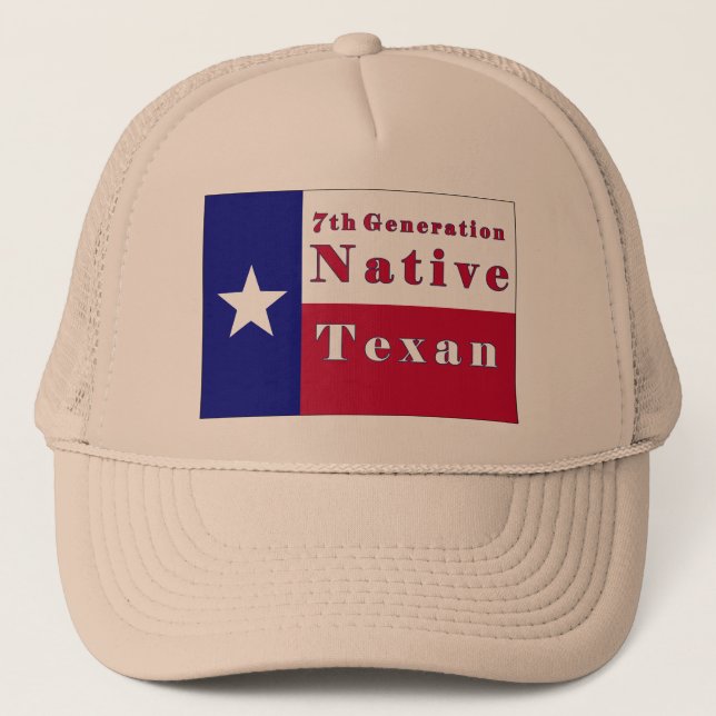 7th Generation Native Texan Flag Trucker Hat (Front)