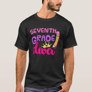 7th Grade Diva First Day of School Girl Clothes T-Shirt