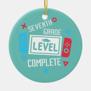 7th Grade Graduation Level Complete Video Games Ceramic Tree Decoration