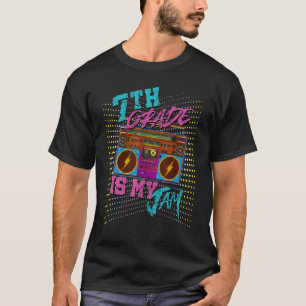 7th Grade Is My Jam 80s Vintage Boombox Student Te T-Shirt