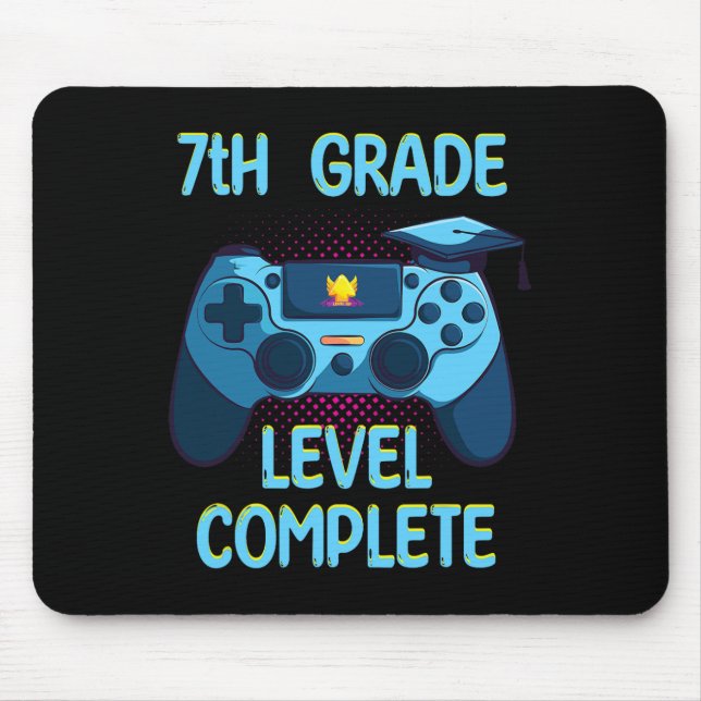 7th Grade Level Complete Last Day Of School Funny  Mouse Mat (Front)