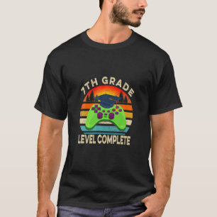 7Th Grade Level Complete Vintage Gamer Graduation T-Shirt