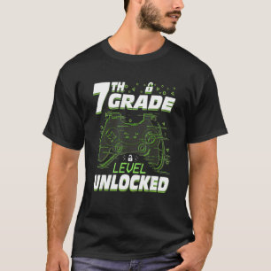 7th Grade Level Unlocked Back To School Video Game T-Shirt