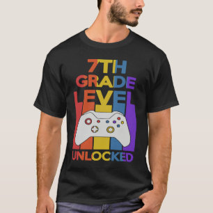 7th Grade Level Unlocked Video Gamer Back to Schoo T-Shirt