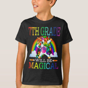 7th Grade Magical Unicorn First Day Of School Girl T-Shirt