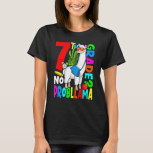 7th Grade No Prob Llama Back To School First Day T-Shirt