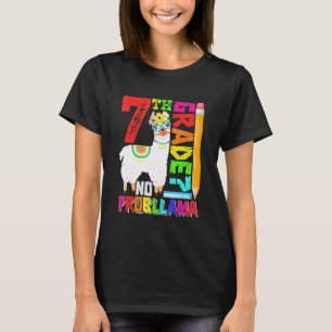 7th Grade No Prob Llama First Day Back To School T-Shirt