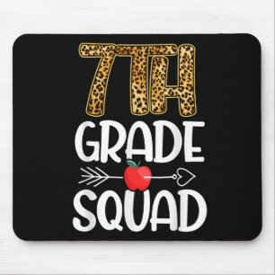 7th Grade Squad Leopard Themes Gift Seventh Grade Mouse Mat