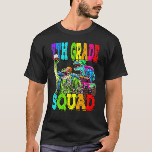7th Grade Squad Monster Truck Dinosaur Back To Sch T-Shirt